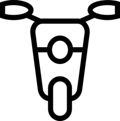 Motorbike Outline Svg Vector, Free Vectors File