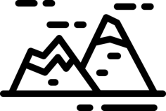 Mountains Line Tracing Svg Vector, Free Vectors File
