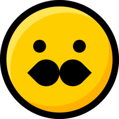 Moustache Simple Line Art Svg, Free Vectors File