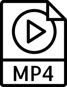 Mp4 Outline Svg Vector, Free Vectors File