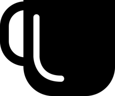 Mug Outline Svg Vector, Free Vectors File