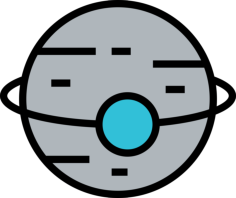 Neptune Line Tracing Svg Vector, Free Vectors File