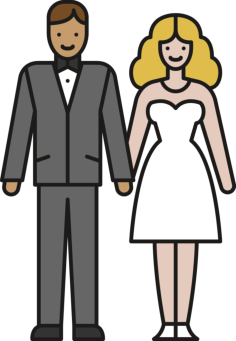 Newlyweds Sketch Style Svg Vector, Free Vectors File