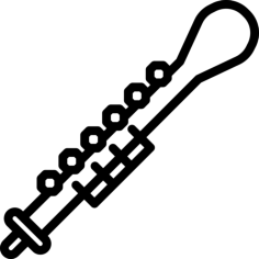 Oboe Editable Svg Line Art, Free Vectors File