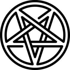 Pentagram Tracing Svg Vector, Free Vectors File
