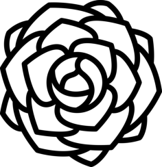 Peony Engraving Svg Design, Free Vectors File