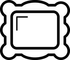 Photoframe Stencil Svg Design File, Free Vectors File