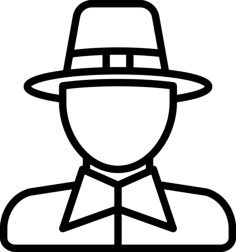 Pilgrim Line Art Svg Vector, Free Vectors File
