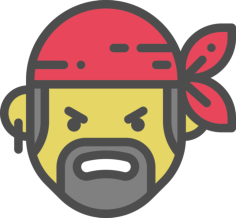 Pirate Silhouette Cutting Svg Files, Free Vectors File