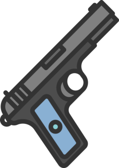 Pistol Outline Svg Vector, Free Vectors File