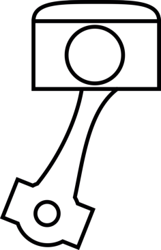 Piston Sketch Svg Vector, Free Vectors File