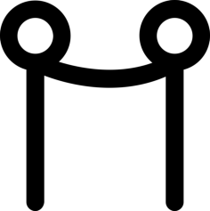 Poles Outline Drawing Svg Vector, Free Vectors File