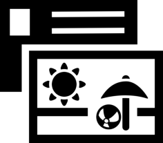 Postcard Line Tracing Svg Vector, Free Vectors File