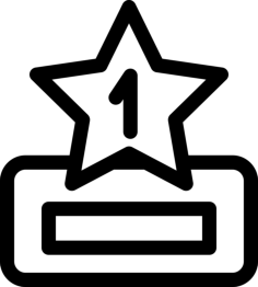 Prize Simple Line Art Svg, Free Vectors File