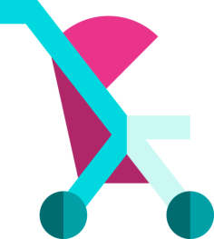Pushchair Outline Drawing Svg Vector, Free Vectors File