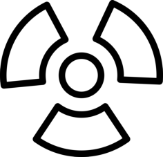 Radiation Sticker Outline Svg File, Free Vectors File