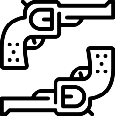 Revolver Outline Svg Vector, Free Vectors File