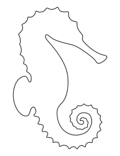 Seahorse Tracing Shape Pdf, Free Vectors File