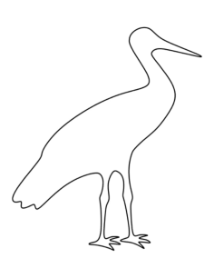 Stork Coloring Pdf, Free Vectors File
