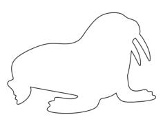 Walrus Tracing Shape Pdf, Free Vectors File