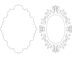 Mirror Frame 22 Free DXF File, Free Vectors File