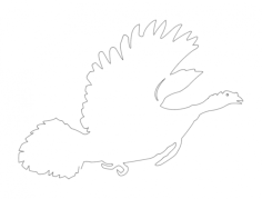 Bird Running Silhouette Free DXF File, Free Vectors File