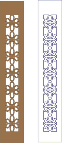 Flower Decorative Frame Pattern Free DXF File, Free Vectors File