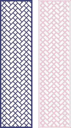 Laser Cut Decorative Screen Geometric Pattern Free DXF File, Free Vectors File