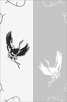 Flying Bird Sandblast Pattern Free Vector, Free Vectors File