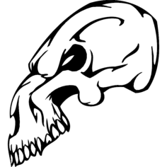 Skull 017 Free DXF File, Free Vectors File