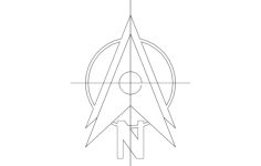 North Arrow Symbol Free DXF File, Free Vectors File