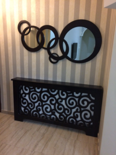 Round Wall Decor Mirror Frame Free DXF File, Free Vectors File