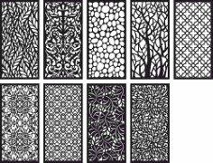 Pattern Panel Screen Collection Free Vector, Free Vectors File