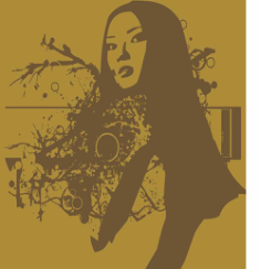 Beautiful Woman Portrait Abstract Pattern Free Vector, Free Vectors File