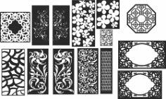 Abstract Floral Patterns Set Free Vector, Free Vectors File