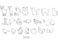 животные детские Free DXF File, Free Vectors File