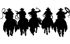 Horsemen 5 DXF File, Free Vectors File