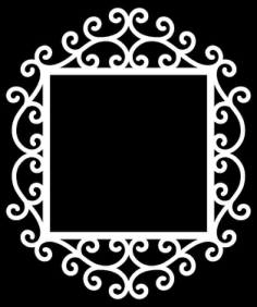 Swirly Frame 3 By Bird Free DXF File, Free Vectors File