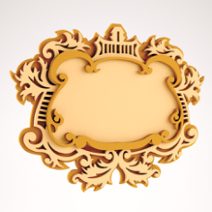 Wooden Mirror Frame Free DXF File, Free Vectors File