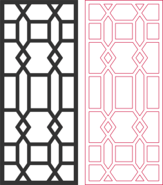 Beautiful Living Room Partition Pattern Free DXF File, Free Vectors File