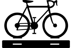 Cycle With Table Stand Free DXF File, Free Vectors File