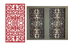 Seamless Floral Screen Vector Free DXF File, Free Vectors File