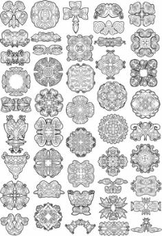 Collection Of Celtic Knot Patterns Free Vector, Free Vectors File