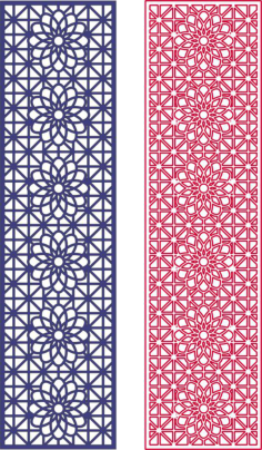 Seamless Curved Star Pattern Design Free DXF File, Free Vectors File