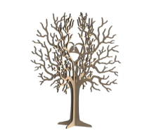 Birds Tree Jewelry Stand 3Mm Free DXF File, Free Vectors File