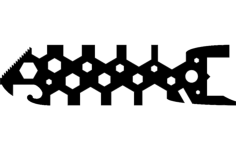 Fishbone Wrench Free DXF File, Free Vectors File