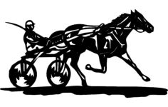 Horse And Jockey DXF File, Free Vectors File