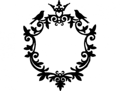 Frame Birds 2 Free DXF File, Free Vectors File