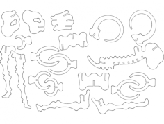 Tdm 3D Puzzle Free DXF File, Free Vectors File