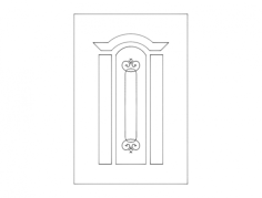 Wooden Door Design Free DXF File, Free Vectors File